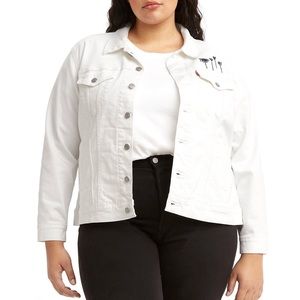 Levi’s - White Flower Ex-Boyfriend Denim Jacket 3X Size (Women)
